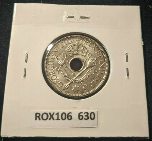 New Guinea 1938 Shilling 1/- KM# 8 Scratch  #630