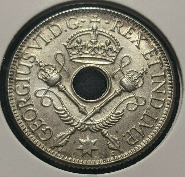 New Guinea 1938 Shilling 1/- KM# 8 Scratch  #630