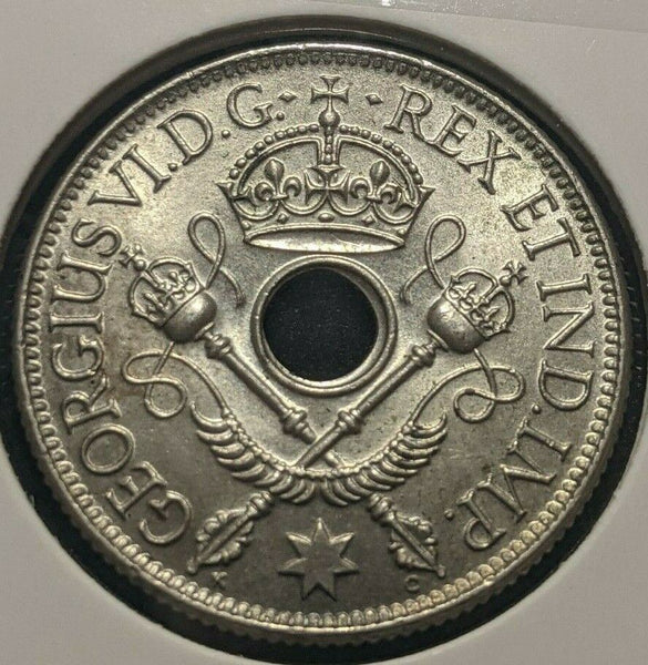 New Guinea 1938 Shilling 1/- KM# 8 Cleaned #531