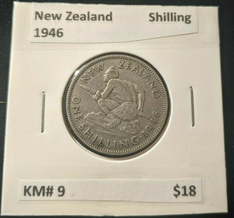 New Zealand 1946 1/- Shilling  KM# 9   #867