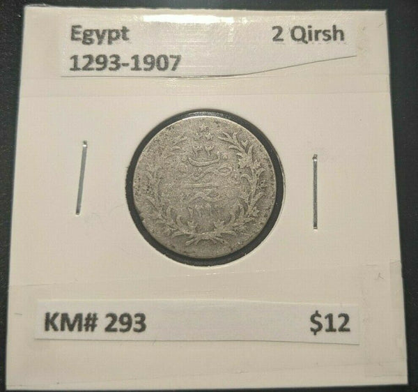 Egypt 1293-1907 2 Qirsh KM# 293   #873  #15B