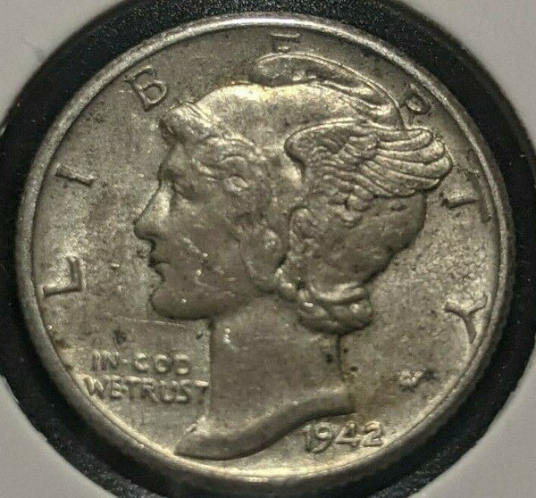 USA 1942 S Dime 10 cents 10c KM#140 Cleaned  #888