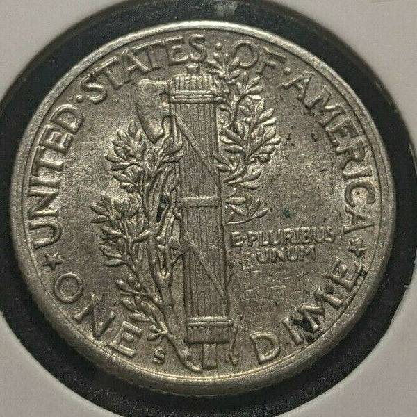 USA 1942 S Dime 10 cents 10c KM#140 Cleaned  #888