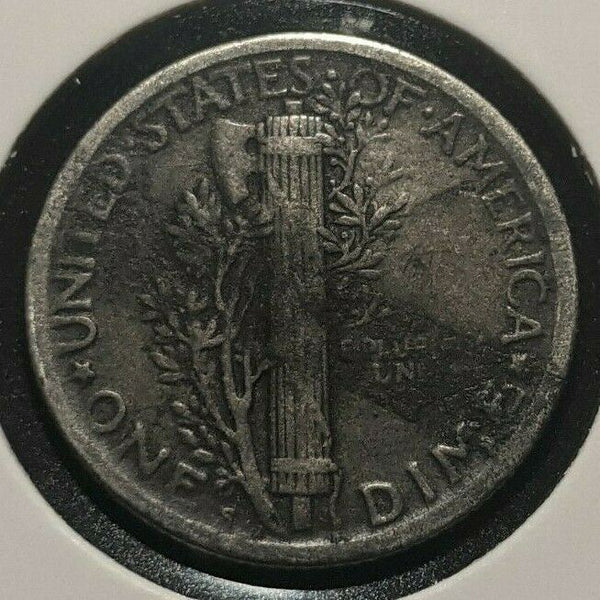 USA 1917 S Dime 10 cents 10c KM#140 Cleaned  #868