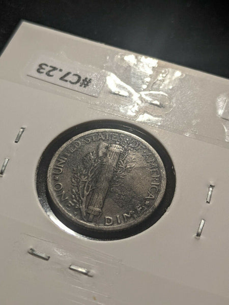 USA 1917 S Dime 10 cents 10c KM#140 Cleaned  #868