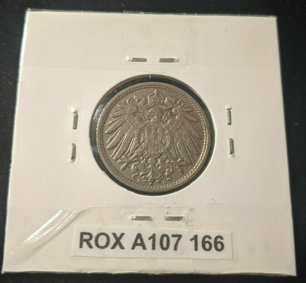 Germany 1913 D Empire 10 Pfennig KM# 12 Rim Damage #166  8A