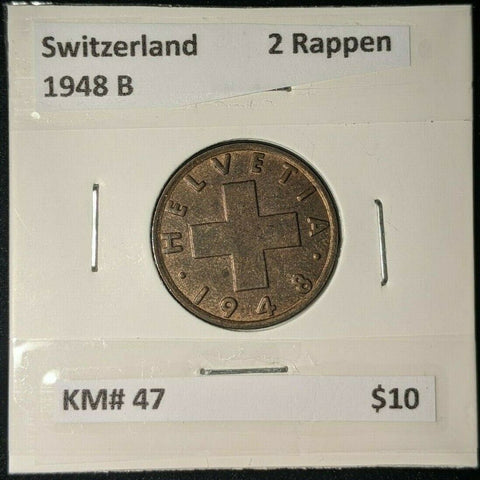 Switzerland 1948 B 2 Rappen KM# 47 #303    #12A