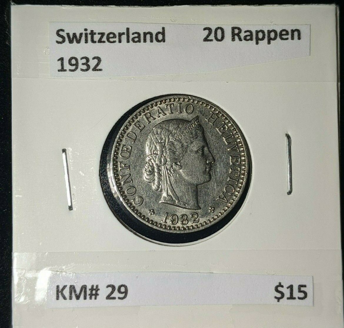 Switzerland 1932 20 Rappen KM# 29   #263 #12B