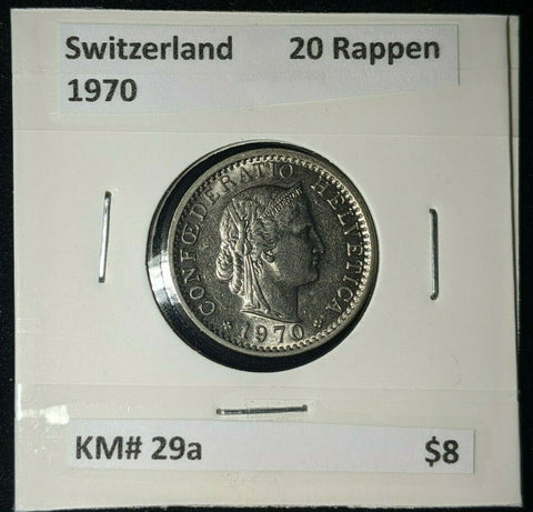 Switzerland 1970 20 Rappen KM# 29a   #252 #12B