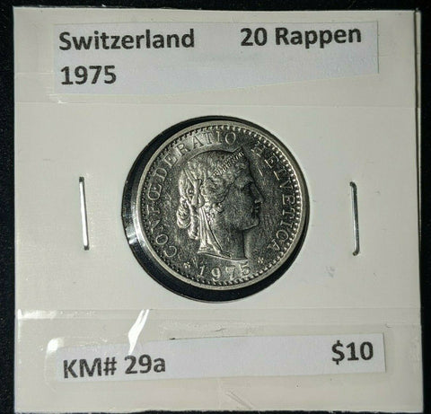 Switzerland 1975 20 Rappen KM# 29a   #250  #12C