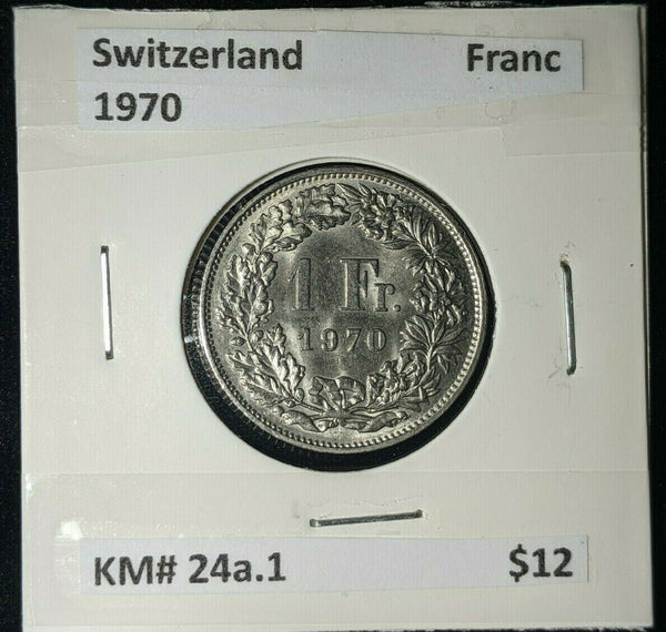 Switzerland 1970 Franc KM# 24a.1  #596