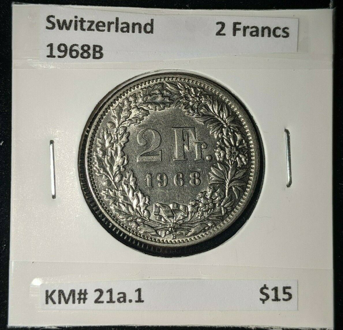 Switzerland 1968B 2 Francs KM# 21a.1  #602	#20B