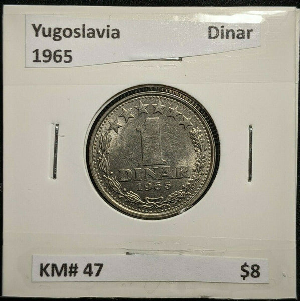 Yugoslavia 1965 Dinar KM# 47    #619   #6C