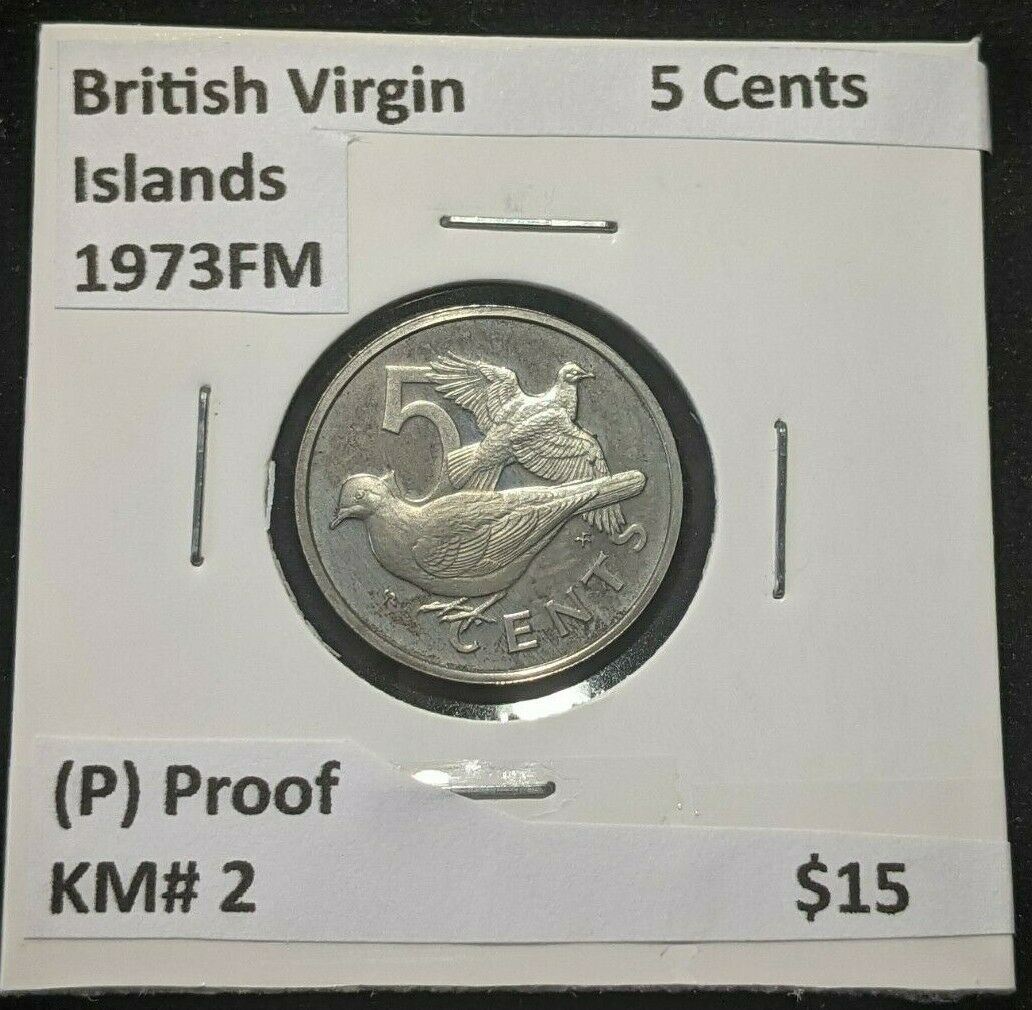 British Virgin Islands Proof 1973 FM (P) 5 Cents KM# 2 #1051