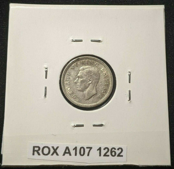 New Zealand 1939 Threepence 3d KM# 7 Cleaned #1262