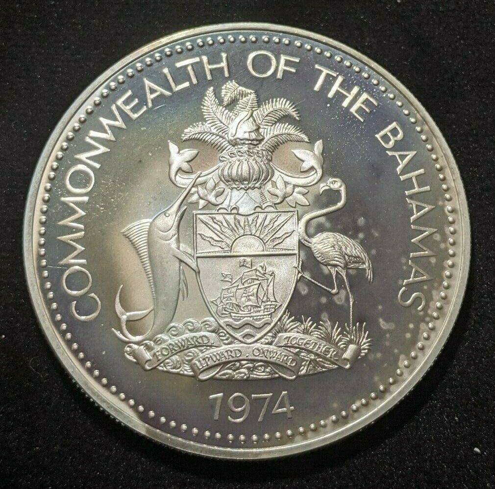 Bahamas Proof 1974 FM (P) 5 Dollars KM# 67a #1077