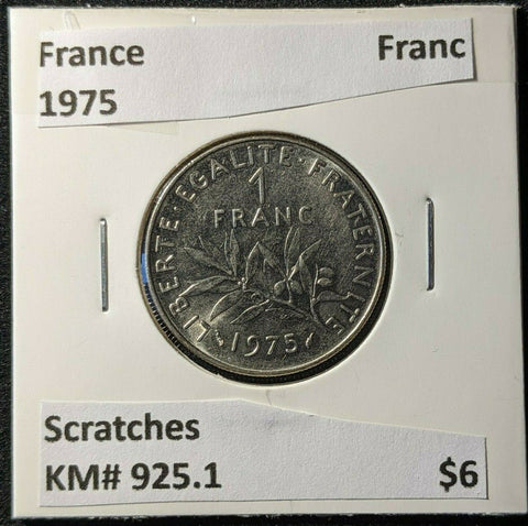 France 1975 Franc KM# 925.1 Scratches #1283