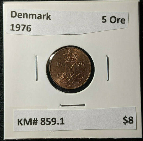 Denmark 1976 5 Ore KM# 859.1 #1296