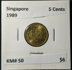 Singapore 1989 5 Cents KM# 50 #1804    #11C