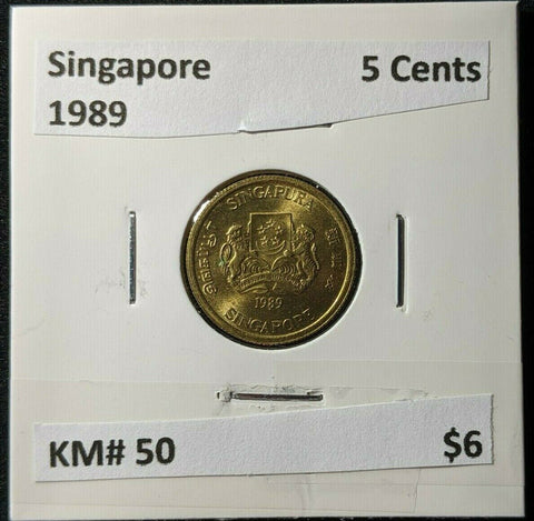 Singapore 1989 5 Cents KM# 50 #1804    #11C