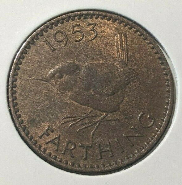 Great Britain 1953 Farthing 1/4dKM# 88 Scratches #1953   #16A