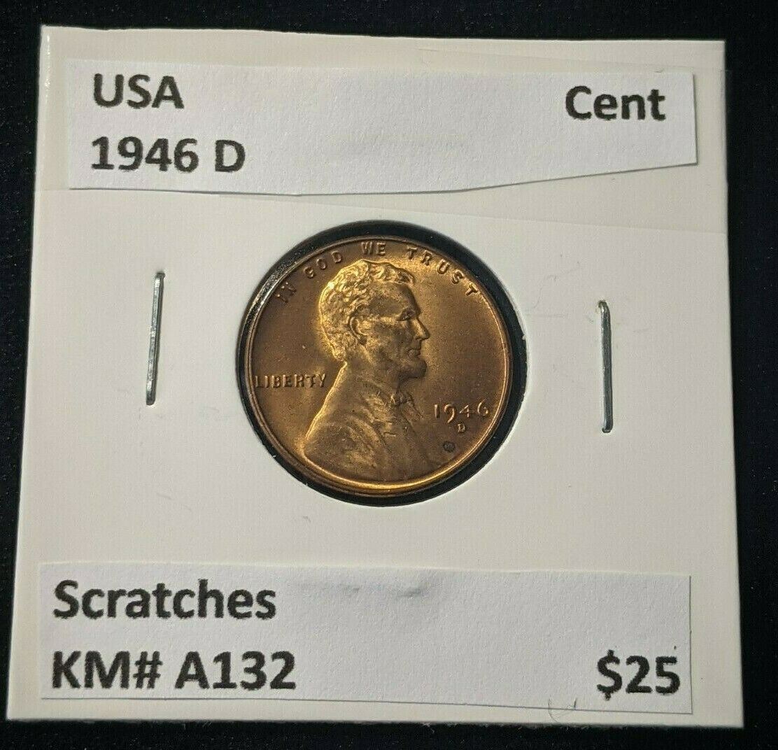 USA 1946 D Cent KM# A132 Scratches #070