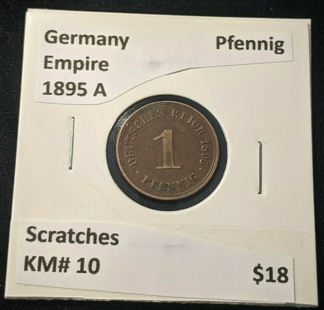 Germany Empire 1895 A Pfennig KM# 10 Scratches #1321  7A