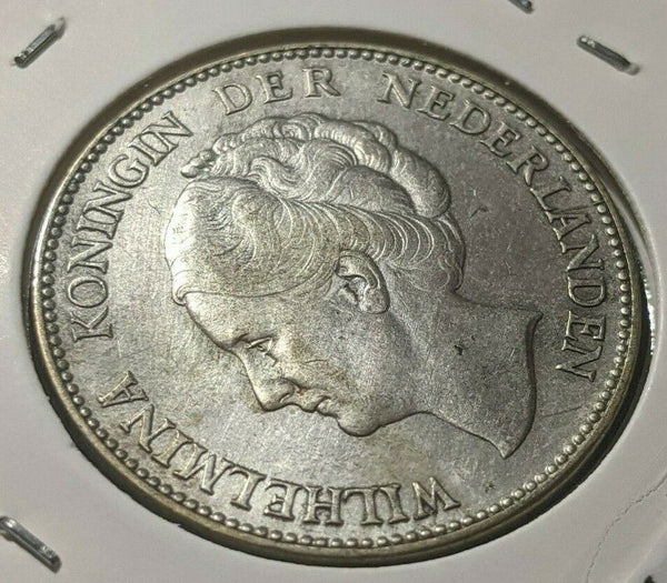 Netherlands 1931 Seahorse Gulden KM# 161.1 Cleaned #244