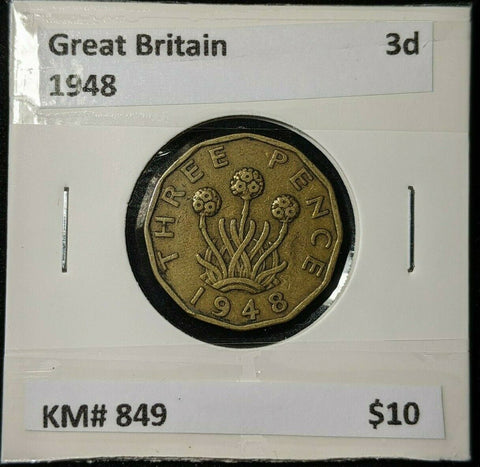 Great Britain 1948 3d Threepence KM# 849 #0183