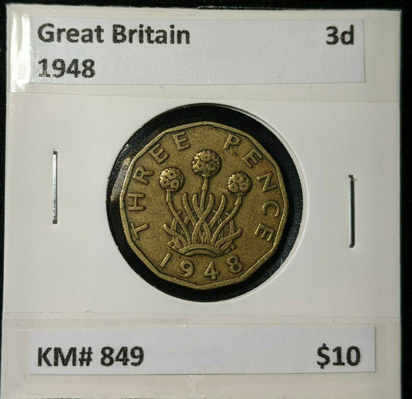 Great Britain 1948 3d Threepence KM# 849 #0181