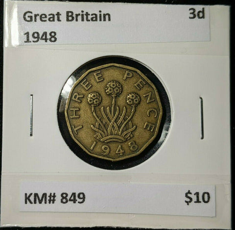 Great Britain 1948 3d Threepence KM# 849 #0110