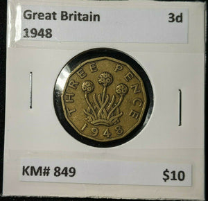 Great Britain 1948 3d Threepence KM# 849 #0151