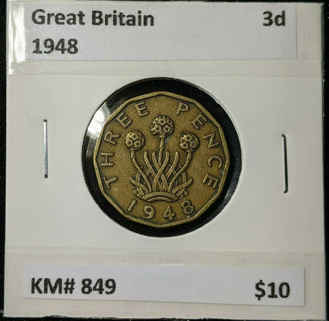 Great Britain 1948 3d Threepence KM# 849 #0146