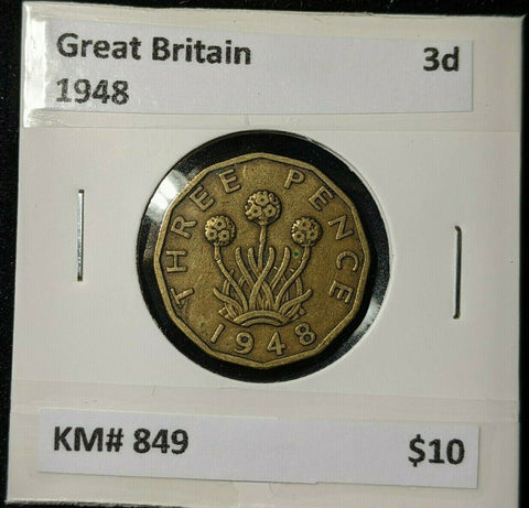 Great Britain 1948 3d Threepence KM# 849 #0144