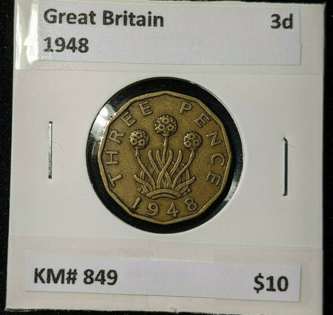 Great Britain 1948 3d Threepence KM# 849 #0141