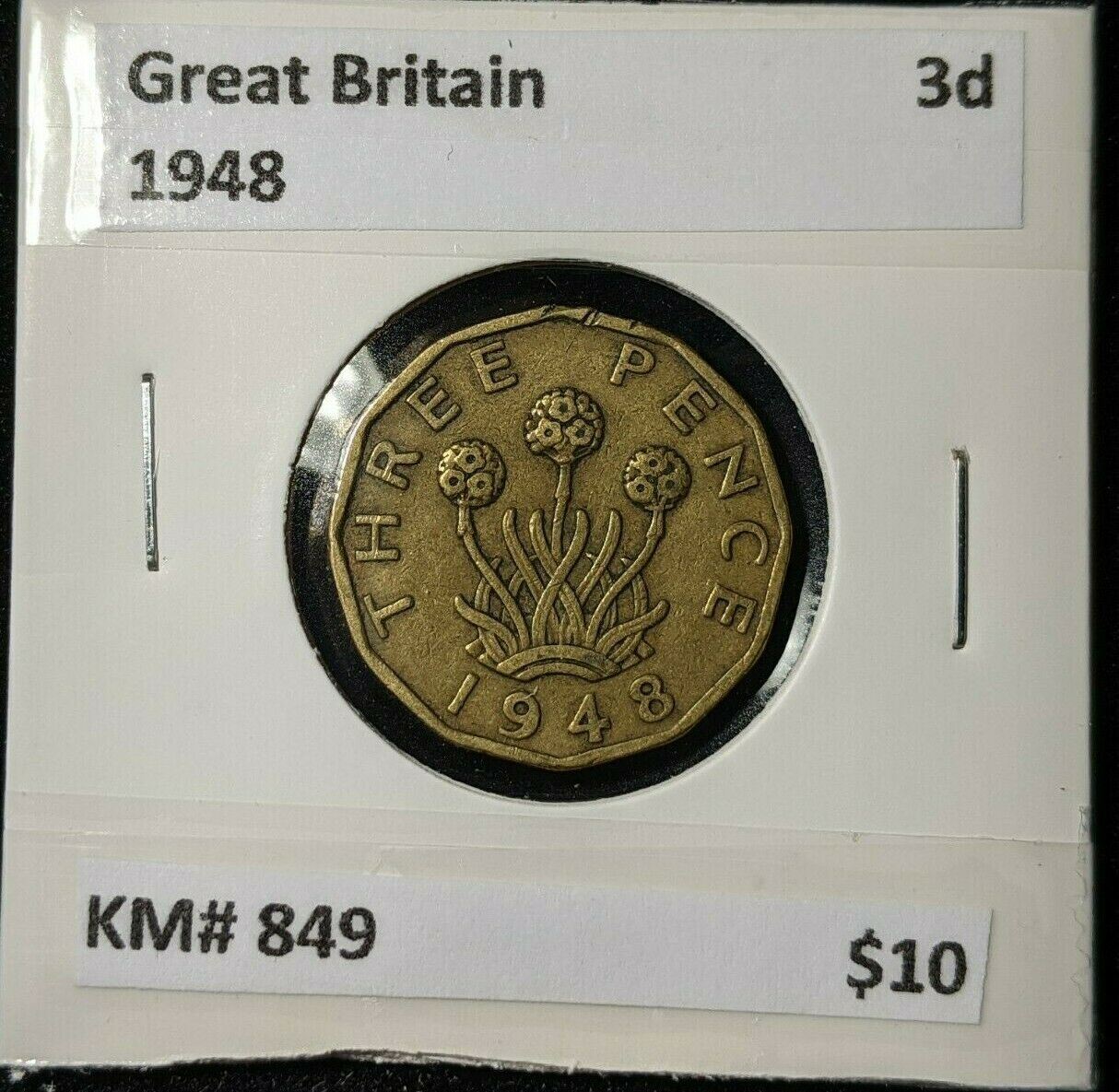Great Britain 1948 3d Threepence KM# 849 #0108
