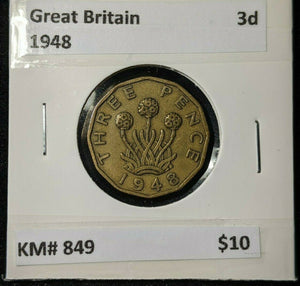 Great Britain 1948 3d Threepence KM# 849 #0106