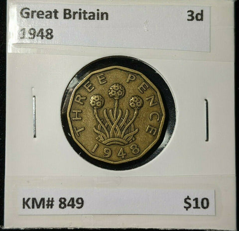 Great Britain 1948 3d Threepence KM# 849 #0112
