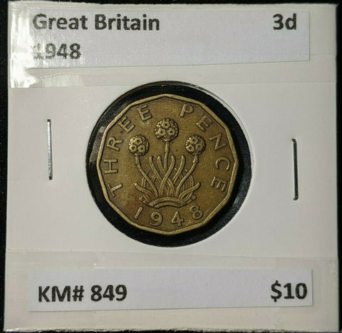 Great Britain 1948 3d Threepence KM# 849 #0116