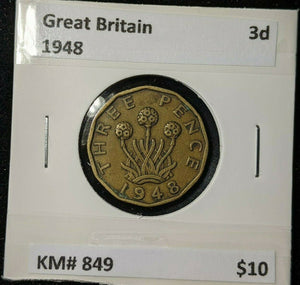 Great Britain 1948 3d Threepence KM# 849 #0138
