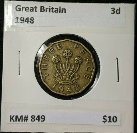 Great Britain 1948 3d Threepence KM# 849 #0115