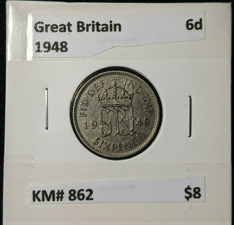 Great Britain 1948 6d Sixpence KM# 862 #0310
