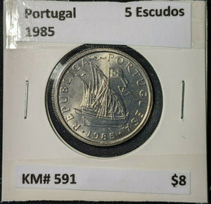 Portugal 1985 5 Escudos KM# 591 #976