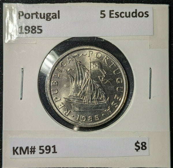 Portugal 1985 5 Escudos KM# 591 #974  #20C