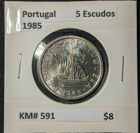 Portugal 1985 5 Escudos KM# 591 #996  #20C