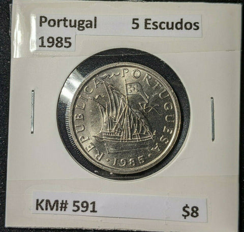 Portugal 1985 5 Escudos KM# 591 #978  #20C