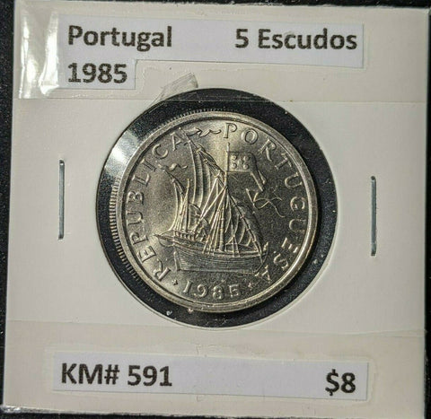 Portugal 1985 5 Escudos KM# 591 #982  #20C