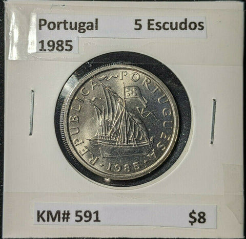 Portugal 1985 5 Escudos KM# 591 #950