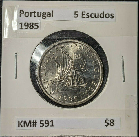 Portugal 1985 5 Escudos KM# 591 #956