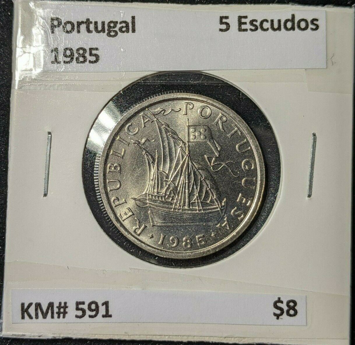 Portugal 1985 5 Escudos KM# 591 #985  #20C